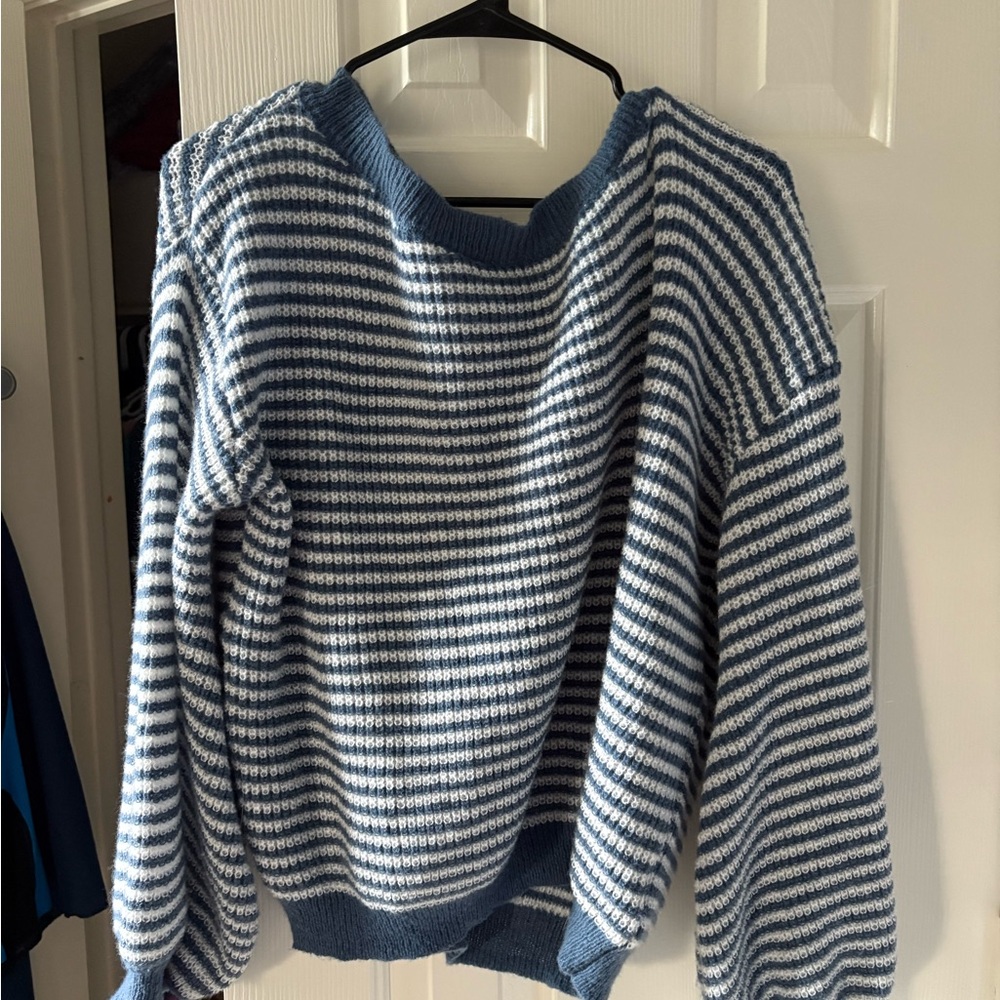 Striped Blue and White Sweater